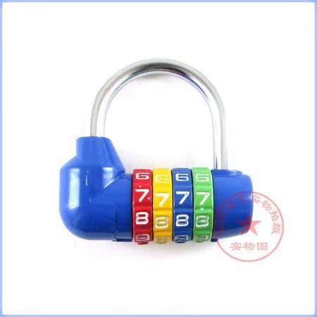 Brand new metal 4 digits large number coded lock clothes overall cabinet padlock Four coded lock door lock 0 5 cm 206 206