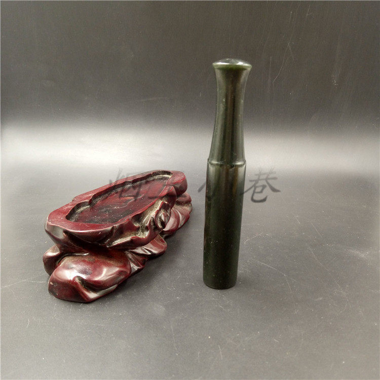 Natural and Tian Yuqing jade cigarette holder jade Jade Dry Smoke Bag Smoke Whistle Dry Tobacco bag Tobacco Rods Accessories Tobacco