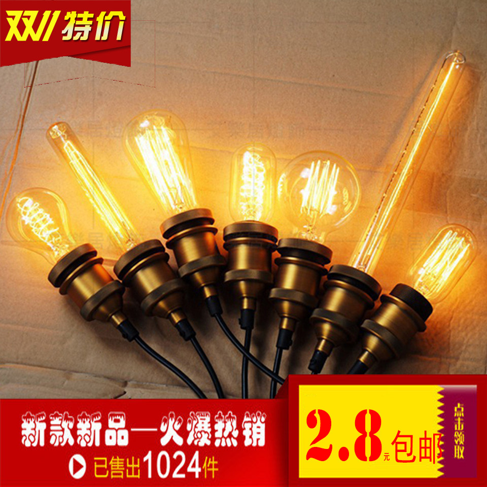 Edison Light Bulb E27 Retro Light Bulb Tungsten Wire Eurostyle Single Head Spherical Clothing Shop Cafe Chandeliers