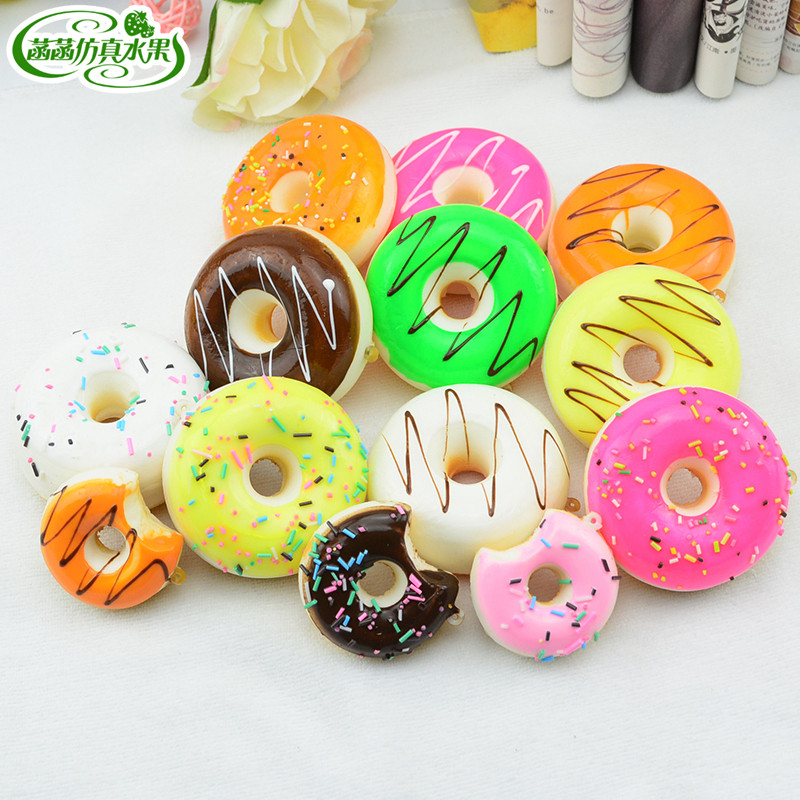 Emulation Donuts Fake Cake Bakery Bakery Room Fruit Model Shop Window Dessert Pendants Decoration Wedding Furnishing Props-Taobao