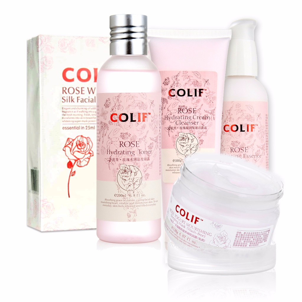 COLIF卡莉芙玫瑰补水超值5件套