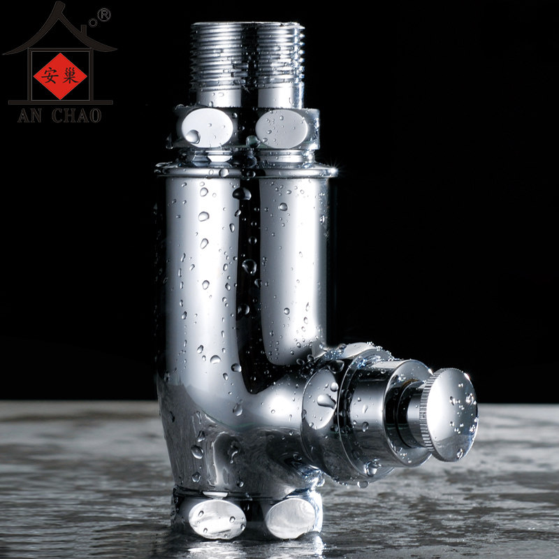 Anchao flushing valve All copper stool urinal squat toilet flushing valve Hand press delay flushing valve B-2