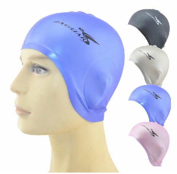 JIEJIA fashion waterproof long hair swimming cap men's and women's large ear protector silicone comfortable waterproof group purchase