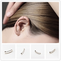 925 Pure Silver New Creative Ear Nail Korea Personality Profiles Simple Tide Man and American Ear Clip ring Anti-allergy Men and women