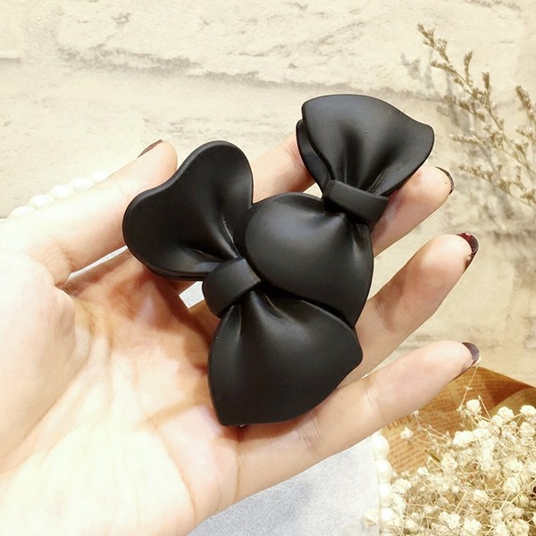 Korean temperament frosted flower headdress black basic hair clip Korean style simple big hair claw clip for women