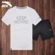 Anta thể thao phù hợp với nam giới thường thể thao mùa hè thoáng khí mùa hè phần mỏng ngắn tay T-Shirt quần short hai mảnh nam quần áo