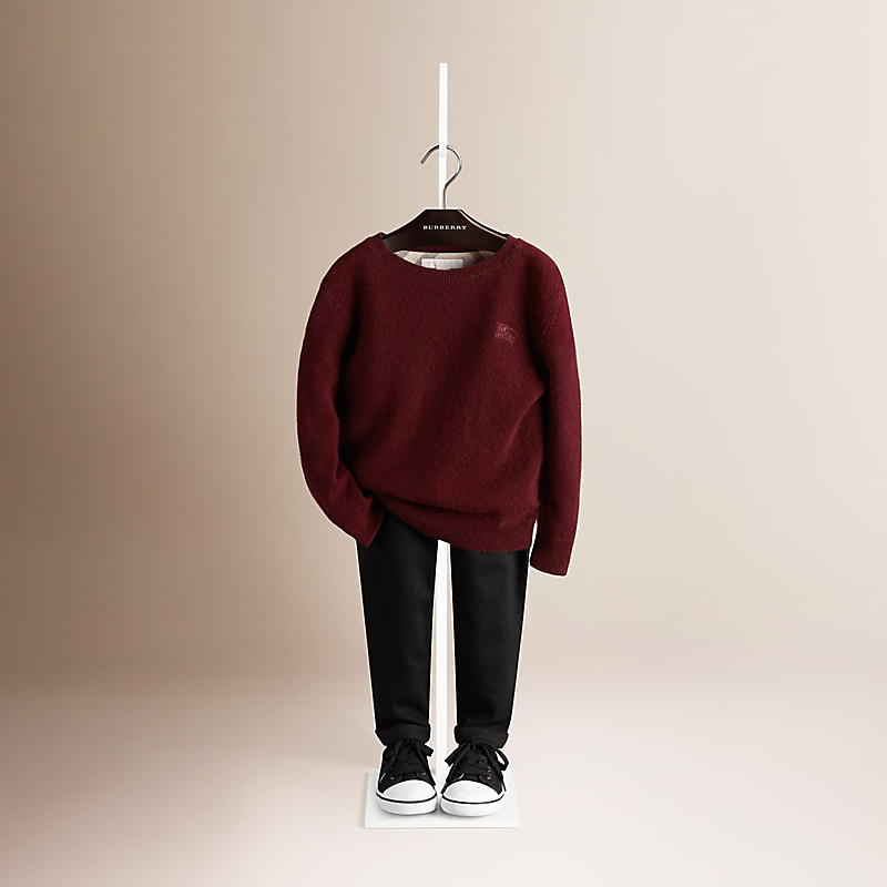 Burberry博柏利 格纹手肘垫布羊绒衫 39491281
