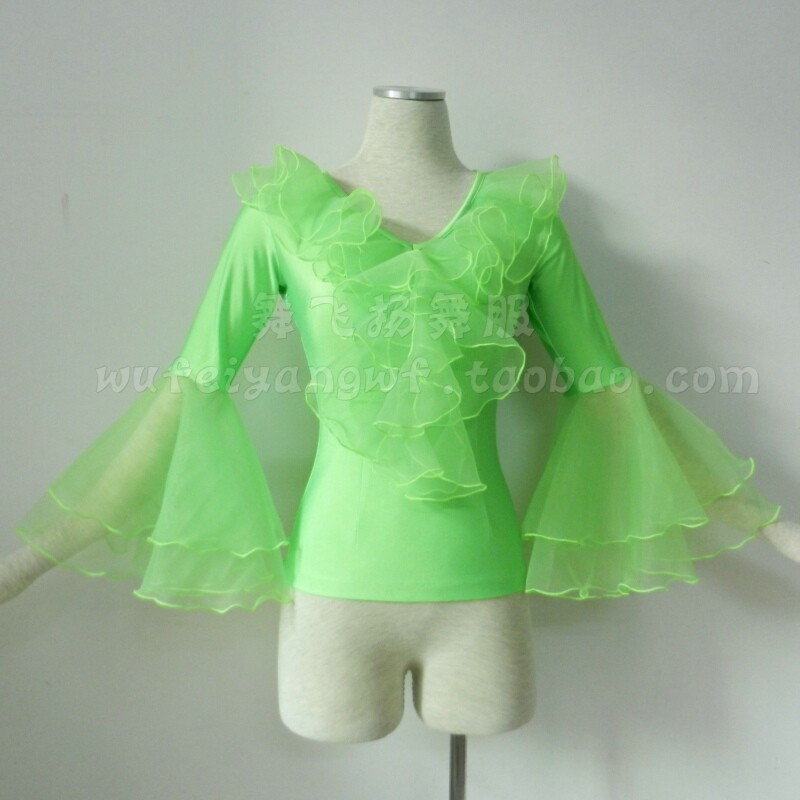 Dance Flying National Mark Dance Dress Morden Dance Blouses New Social Dresses Lady Practice Blouses KA020