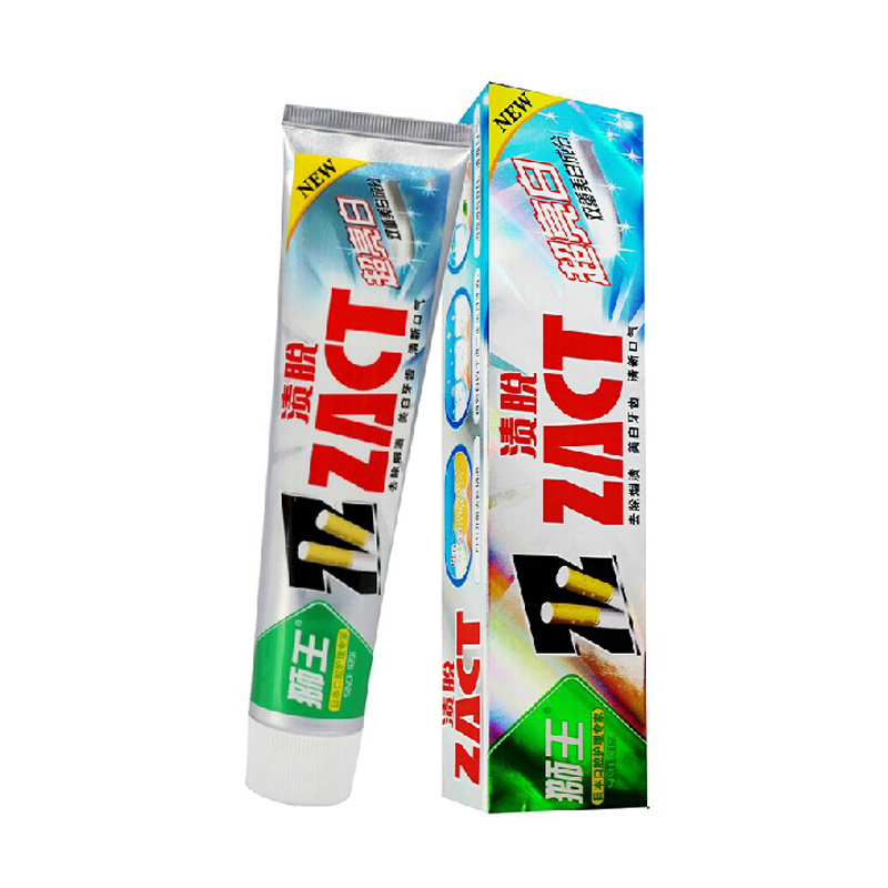 LION狮王ZACT渍脱超亮白牙膏90g/150g美白去黄去烟渍牙渍口气清新