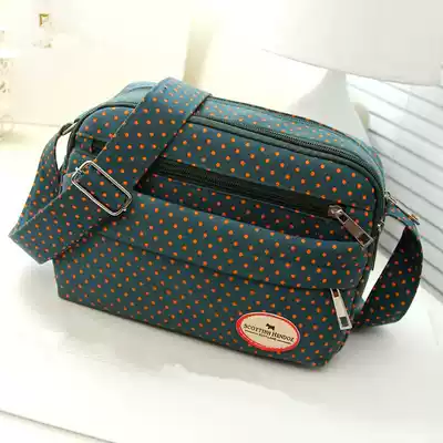 2020 new canvas bag Korean fashion tide hipster wave point ladies small bag casual shoulder bag diagonal bag