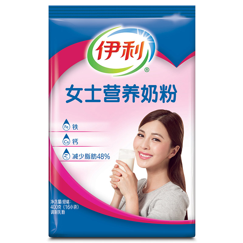 【天猫超市】伊利奶粉 成人奶粉 女士营养奶粉 400g方便装/16小袋