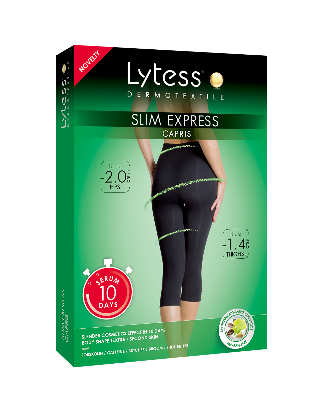 Lytess 10天塑双效瓷雕7分裤（黑色S/M）