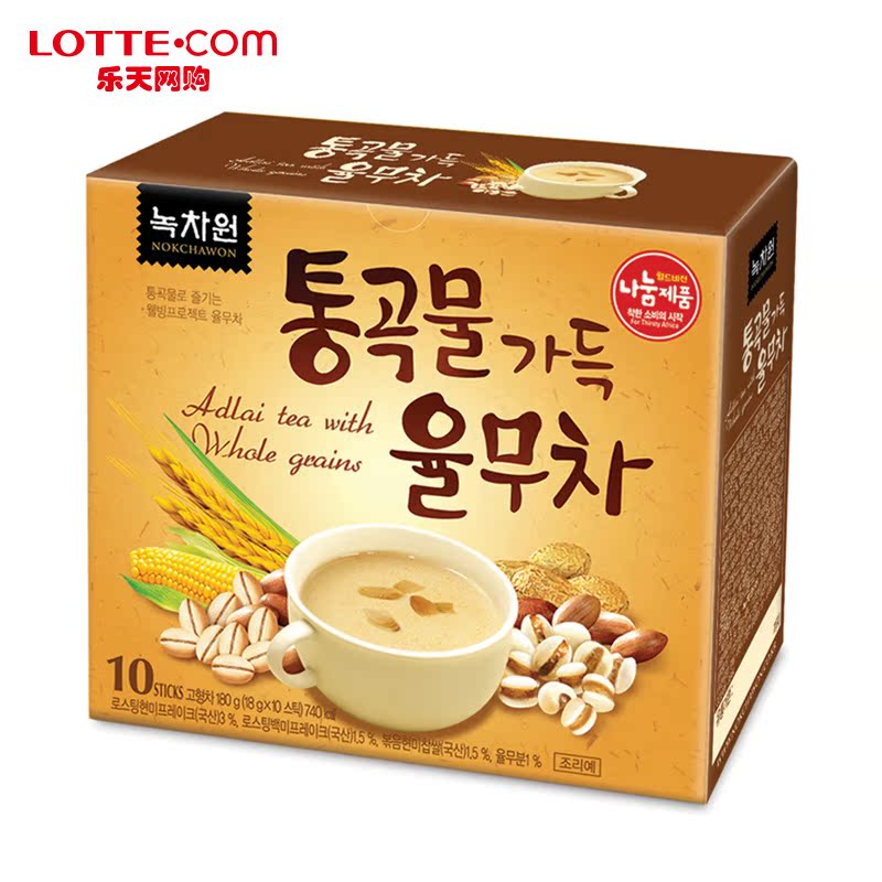 乐天网购绿茶园薏米谷物杂粮粉180g冲饮代餐祛湿健康休闲韩国进口