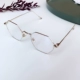 Phiên bản Hàn Quốc của hộp kính đa giác khung nam và nữ mô hình nghệ thuật bức xạ retro ánh sáng màu xanh đồng bằng cận thị phẳng gương thủy triều mắt kính gentle monster Kính khung