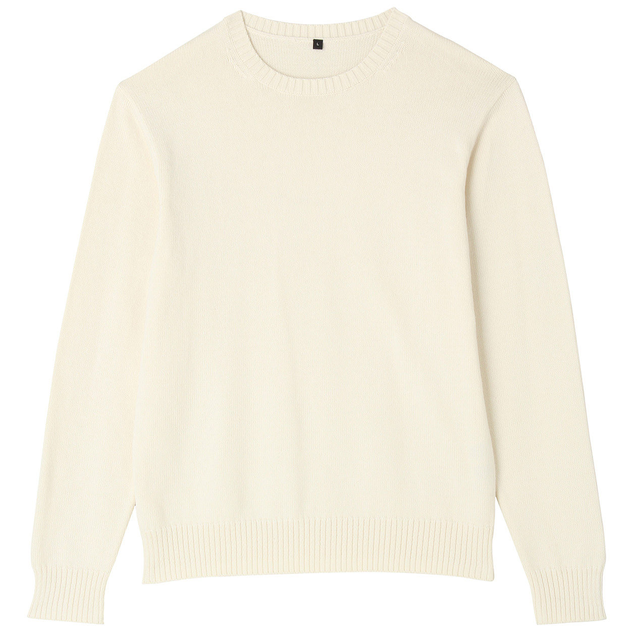 无印良品 MUJI 男式 棉圆领毛衣