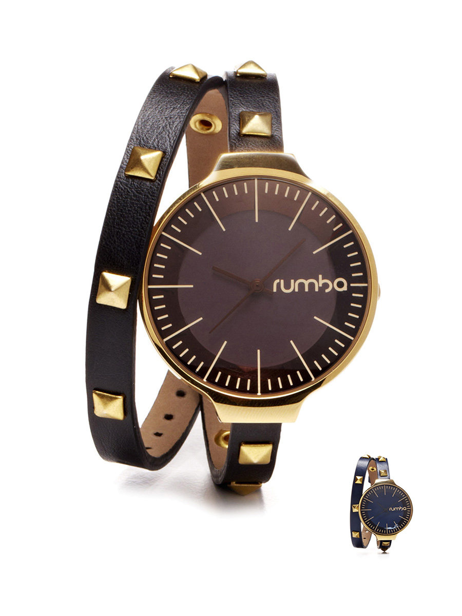 Rumba Time 奥查德铆钉双环绕36mm圆形腕表