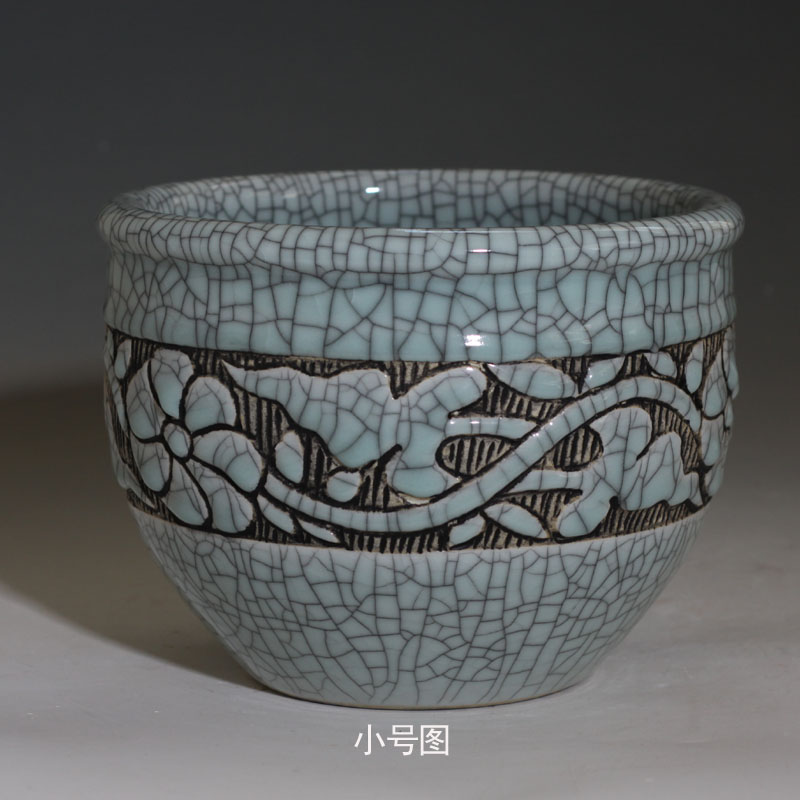 Jingdezhen archaize open a small piece of pottery and porcelain porcelain ceramic VAT cylinder classical annatto furniture decoration culture