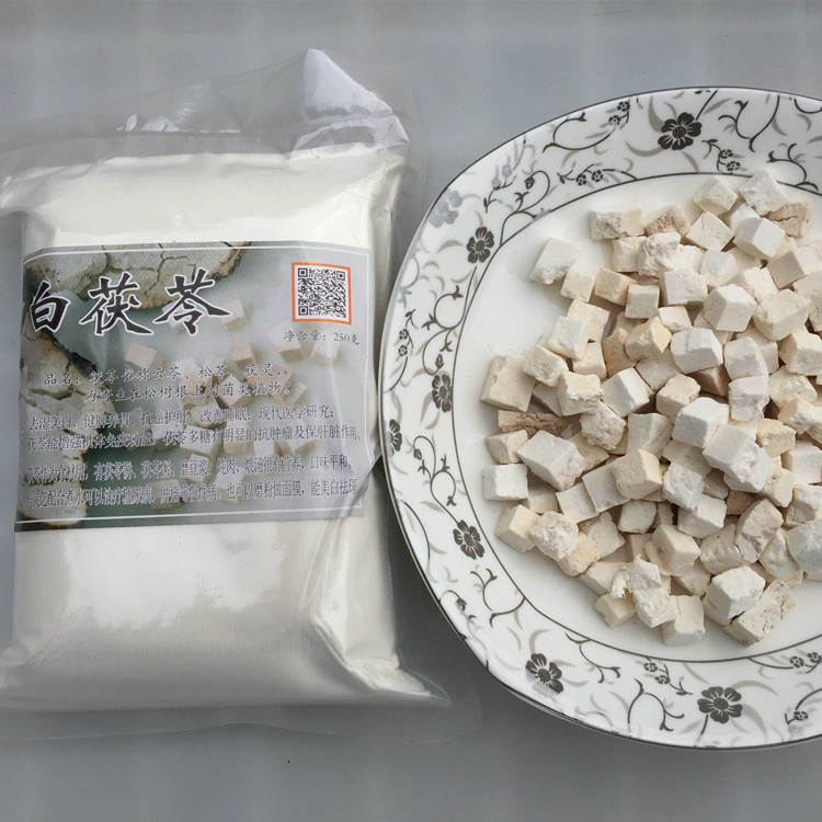 2 pieces of 250g Shennongjia farmers produce wild poria white poria Ding free grinding poria powder