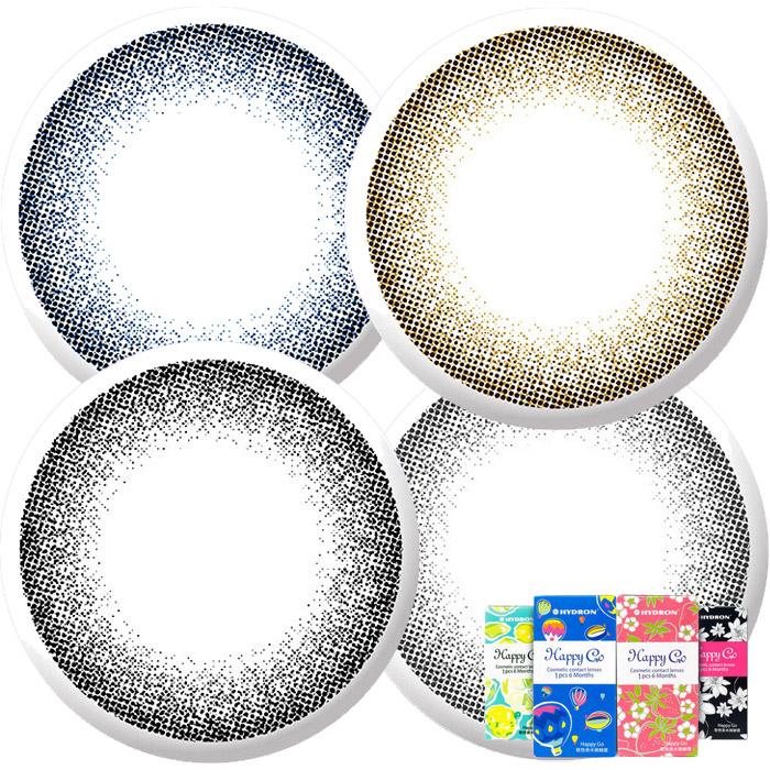 海昌美瞳半年抛HAPPY GO混血自然彩色近视隐形眼镜1片装TF