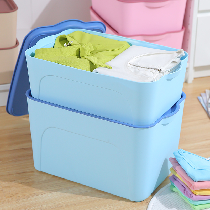 Large number thickened plastic clothes containing box containing book putting wardrobe containing box bookcase toy finishing containing box