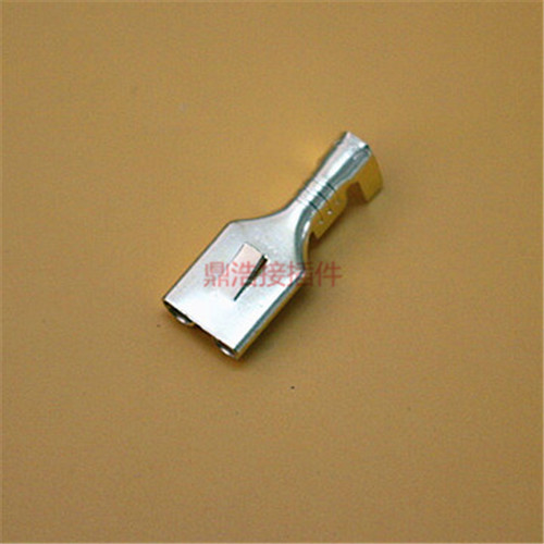 6 3 Plug spring flat Thorn straight plug terminal copper connector cold press plug spring terminal 100