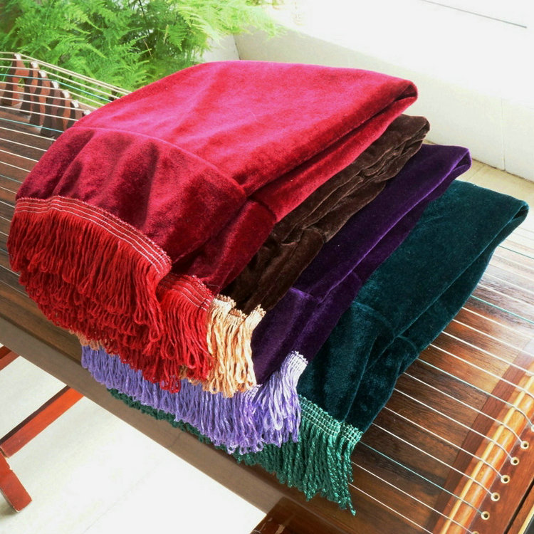 Gold Velvet Guzheng Hood Date Red Color Dust Cover Upscale Dust Cover Cover Cloth Accessories Popularity New
