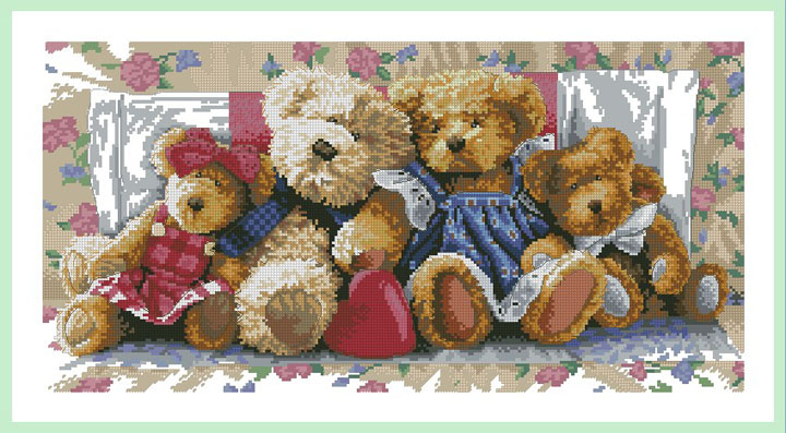 ● Hullili Cross Embroidery● French DMC Suite My family has 3D 5D Precision Printing printed printing print