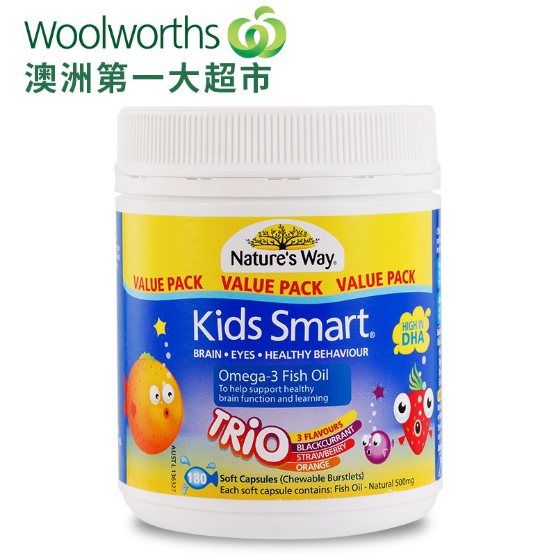 Nature's Way/佳思敏儿童DHA 儿童水果鱼油180粒澳洲海外直邮