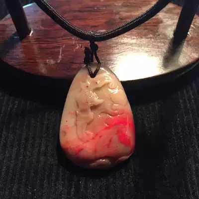 Changh Blood Stone color frozen stone bat pendant exquisite gift