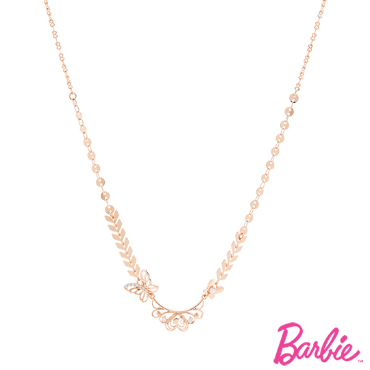 台湾官网直邮进口芭比 - 我的公主蝴蝶项炼