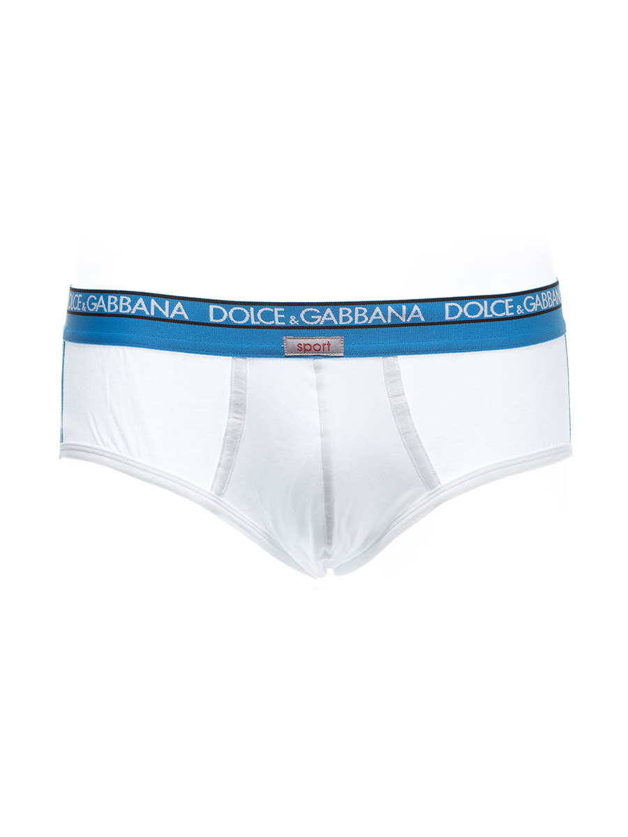 Dolce&Gabbana 白色撞色细节Logo装饰内裤
