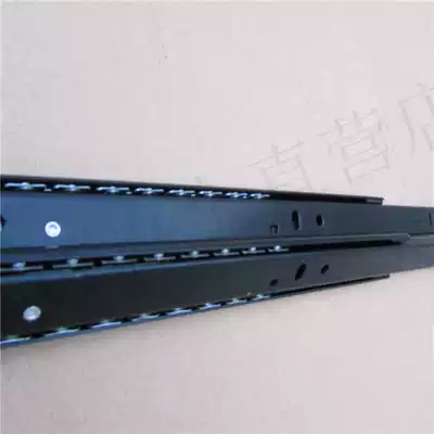27mm slide rail steel ball silent black computer desk rail dressing cabinet drawer cabinet hotel storage cabinet slide rail