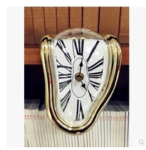(Silent)Melting Clock Table Corner Twist Clock Dali Melting Clock Creative Desk Desktop Wall Clock