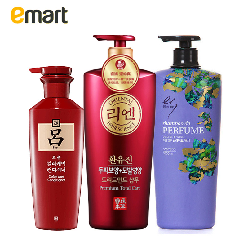 EMART海外 深红吕护发素400g+ES洗发水1000克+睿嫣洗发水950ML