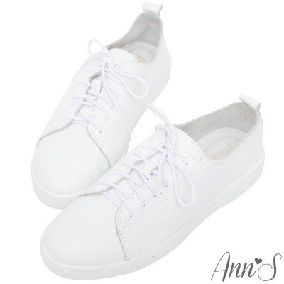 Ann'S second generation ultra-soft real cow leather strap with little white shoes-white