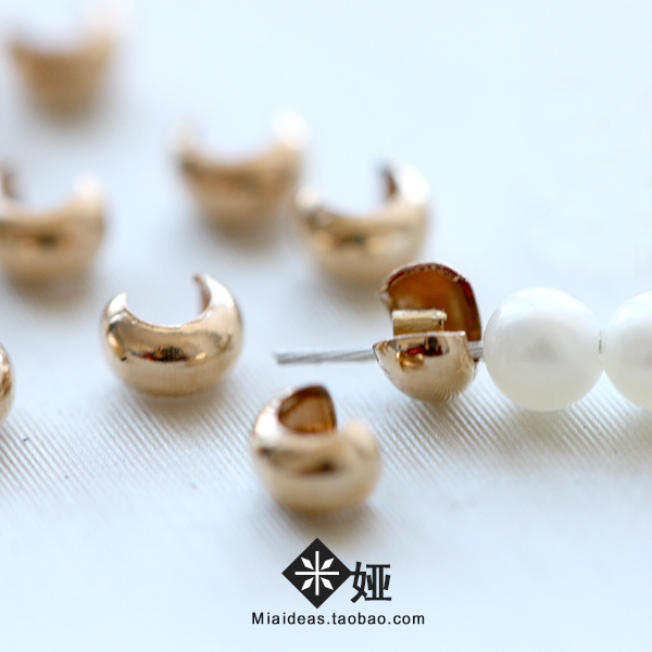 Imported from the United States 14K gold-coated half-moon buckle C-shaped buckle bracelet positioning beads finishing buckle jewelry winding accessories