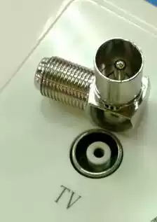 High-end cable TV adapter F-seat to TV plug V male F-seat panel TV suitable for 90 degree elbow T