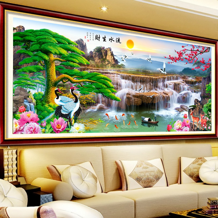 New Diamond Picture Diamond Picture Diamond Picture Room full of glue beads Cross embroidery brick flow aquatic Caoji Bao Bao Painting Room