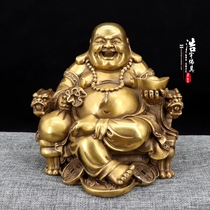Buddhist supplies pure bronze Buddha statue Maitreya Buddha Maitreya Bodhisattva happy Buddha