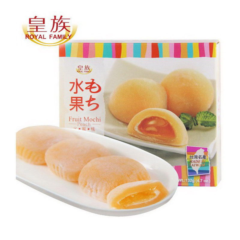 【天猫超市】台湾进口 皇族水果麻糬(水蜜桃)132g/盒 麻薯糕点