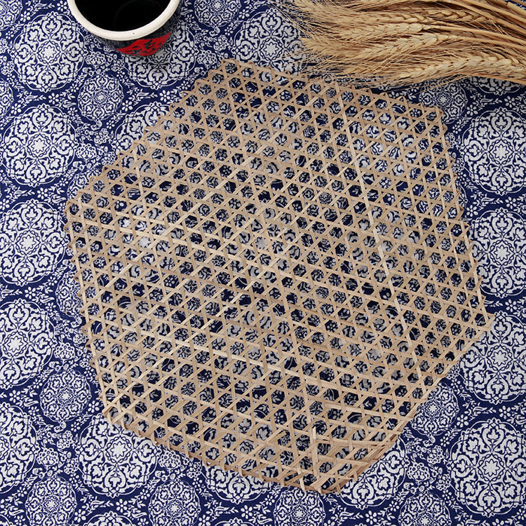 Bamboo mesh mat Traditional food dry goods Bamboo dustpan basket shooting props Photo food photography props