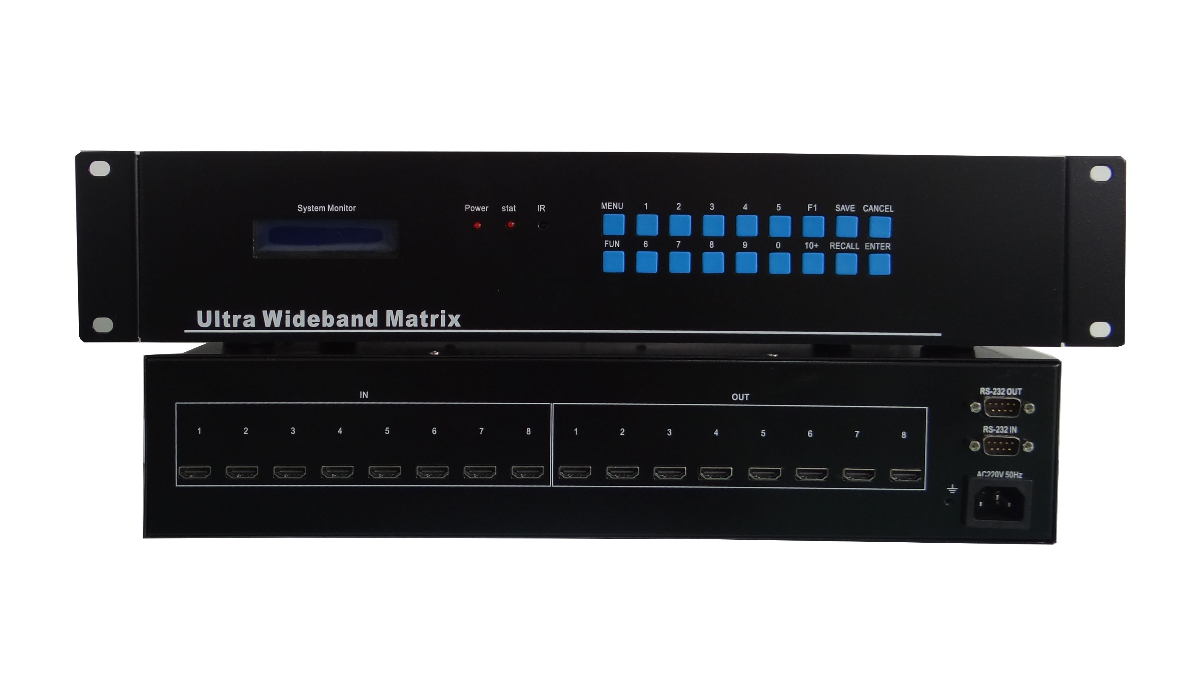 HDMI matrix 8 in 8 out HD digital HDMI matrix switcher security video conference special price manufacturers