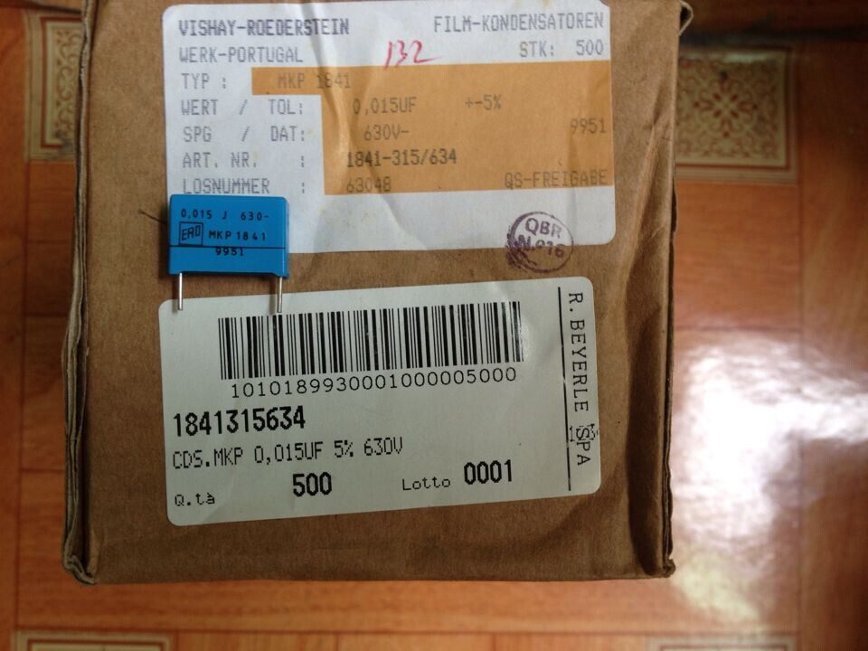Original box imported ERO MKP1841 series 0 015UF 5% 630V foot distance 15mm