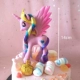 Màu sắc đa sắc Pegasus Unicorn Màu Pony Trang trí bánh trang trí Phụ kiện Unicorn - Trang trí nội thất