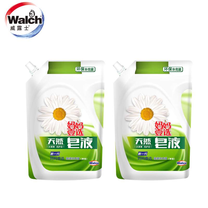 Walch/威露士妈妈壹选倍柔洗衣液（清香型）800nlx2 组合套装