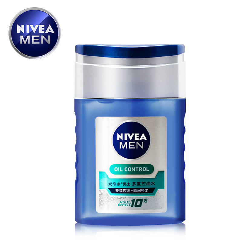 Nivea/妮维雅男士爽肤水多重控油水125ml控油保湿补水 祛痘去黑头