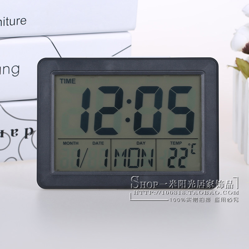 Usd 39 66 Electronic Voice Activated Multi Function Lcd Calendar Electronic Voice Activated Multi Function Lcd Calendar Small Alarm Clock Simple Modern Living Room