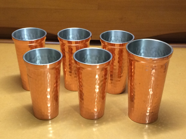 Copper cups small 5 large 1 Japanese made