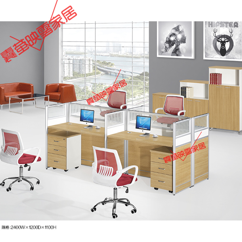 32 PLATE SCREEN STAFF DESK 4 PEOPLE WITH TABLE AND CHAIRS COMBINED OFFICE FURNITURE 2 6 PEOPLE WORKING SCREEN HOLDER