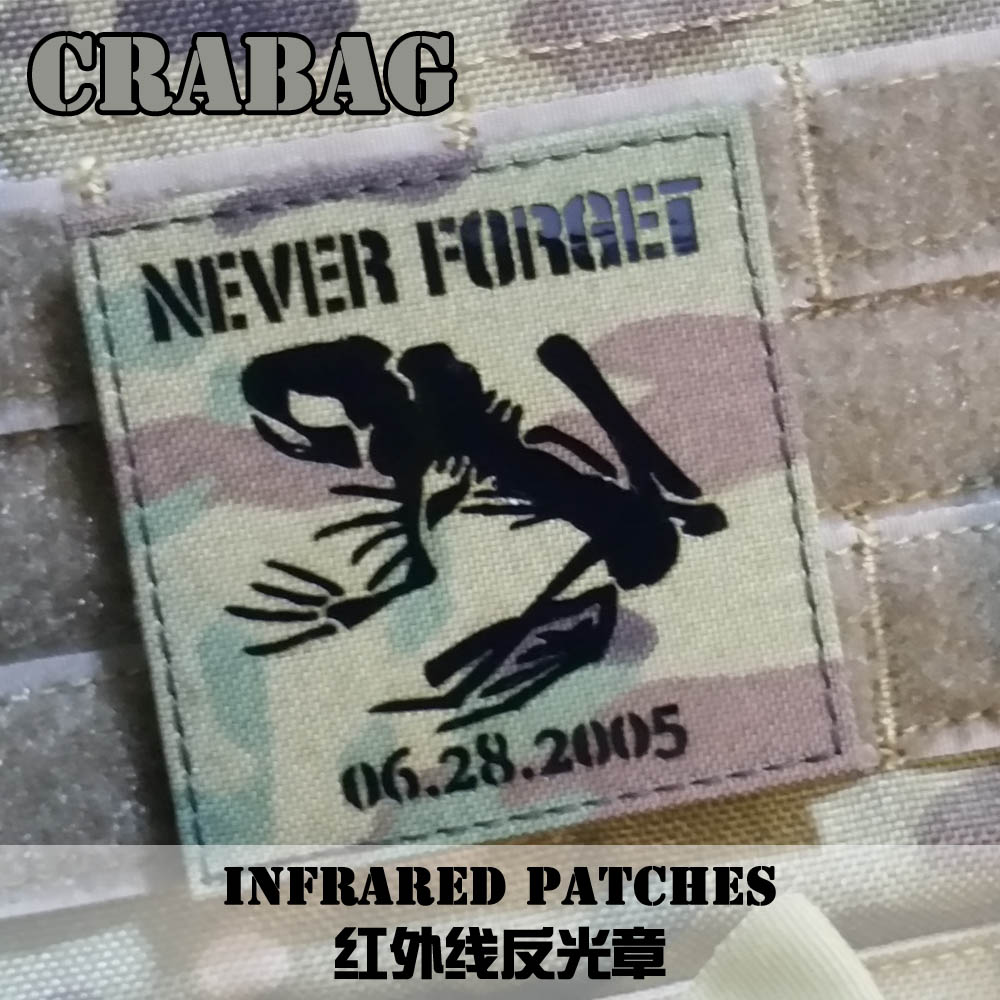IR Badge Red Wings Operation Badge Skull Frog Seal Badge Morale Badge River Crab Time Bag (CRABAG)